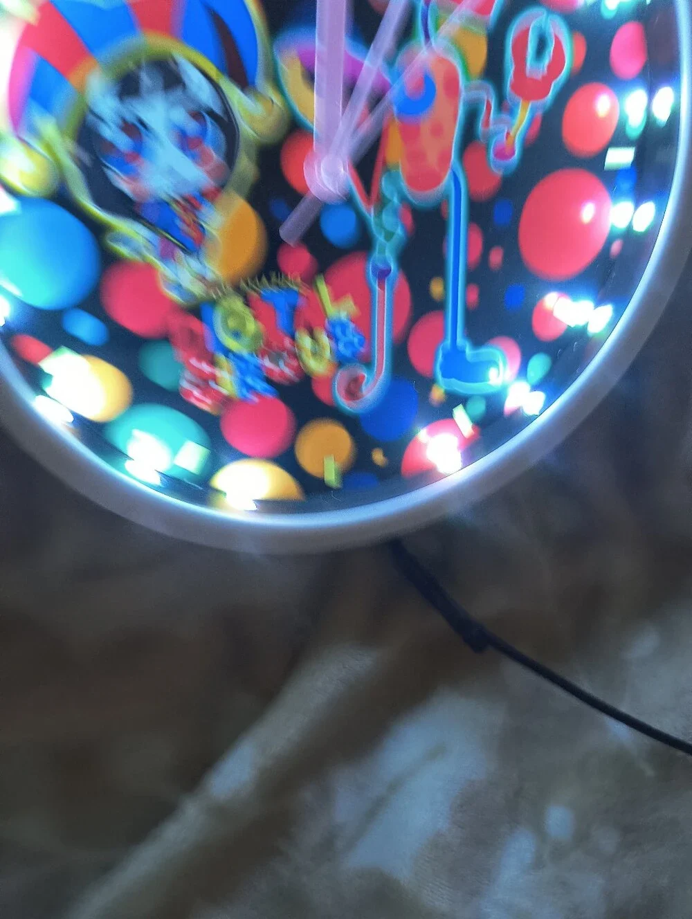 The Amazing Digital Circus LED Pop Art Wall Clock - Multicolor